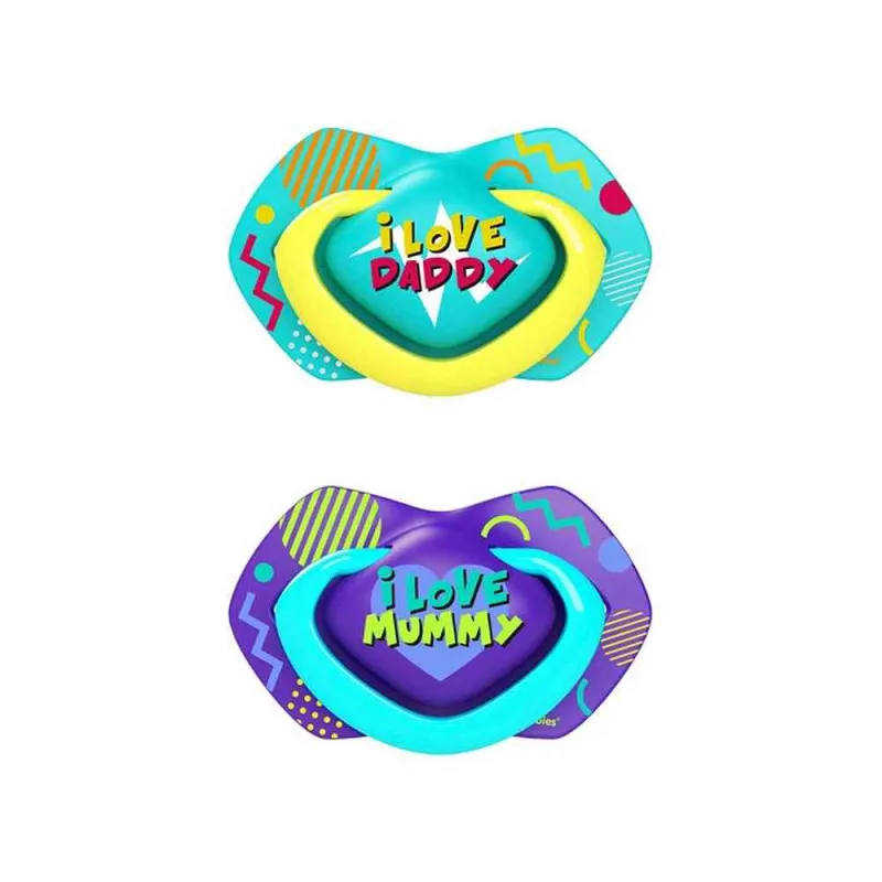 CANPOL BABIES SILIKONSKA VARALICA 0-6M NEON LOVE 2 KOM - BLUE 