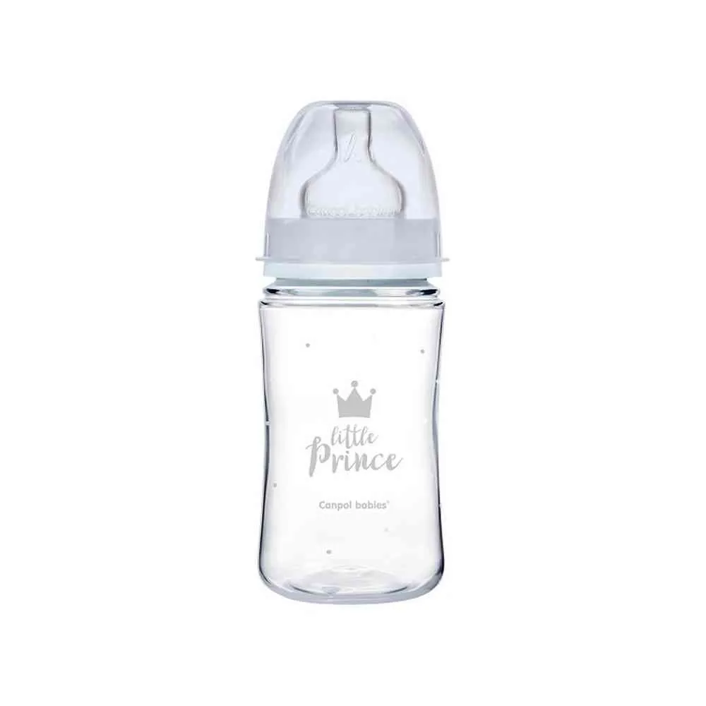 CANPOL BABIES FLASICA 240ML SIROKI VRAT, PP - ROYAL BABY 35/234 BLUE 