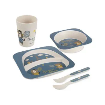 CANPOL BABIES SET ZA HRANJENJE 5 DELOVA 9/227 - BONJOUR PARIS NAVY BLUE 