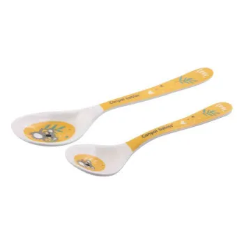 CANPOL BABIES SET KASIKA (2KOM) 4/530 MELAMINE - EXOTIC ANIMALS YELLOW 