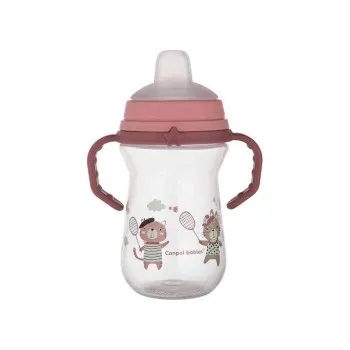 CANPOL BABIES SOLJA BONJOUR PARIS 250ML SA SILIKONSKIM KLJUNOM (56/613) - PINK 