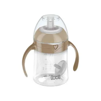 LOVI PRVA SOLJA 150ML SA SLAMKOM - BROWN (SLAMKA SA TEGOM) 