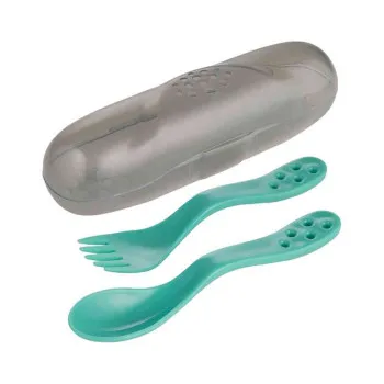 CANPOL BABIES SET ZA HRANJENJE - PUTNI SET KASIKA I VILJUSKA 74/019 - TURQOISE 