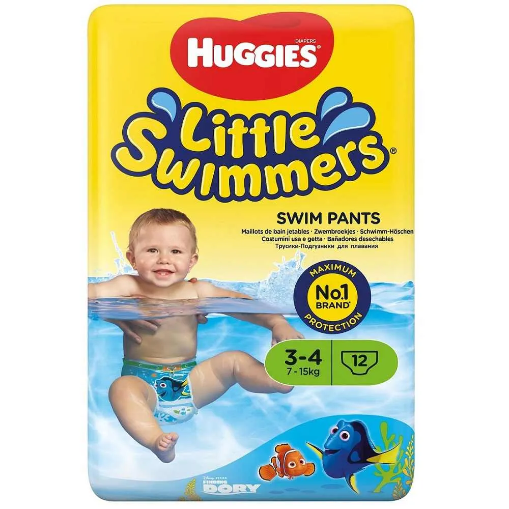 HUGGIES PELENE GACICE ZA KUPANJE LITTLE SWIMMERS, 7-12KG, 12 KOM 