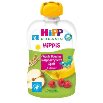 HIPP POUCH JABUKA, BANANA, MALINA SA INT.ZIT. 100G 