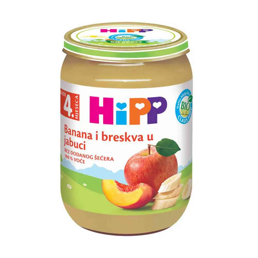 HIPP KASICA BANANA I BRESKVA U JABUCI 190G 