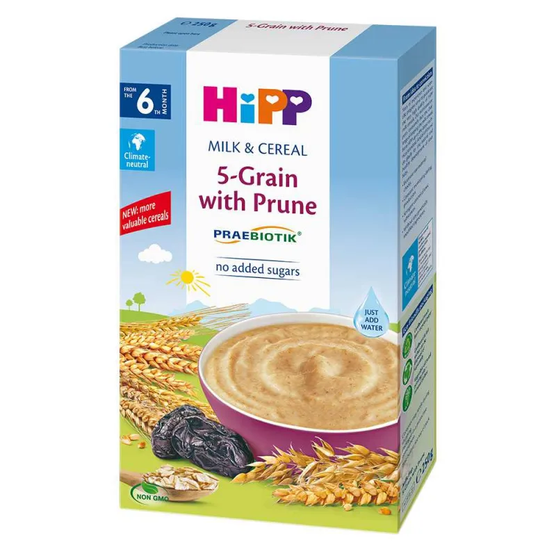 HIPP INSTANT KASA MLEKO I ZITARICE-5 ZITARICA SA SLJIVOM 250G 6M+