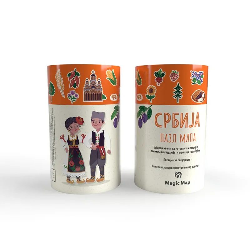 MAGIC MAP PIKTOGRAFSKA PUZZLE MAPA SRBIJE CIRILICA 