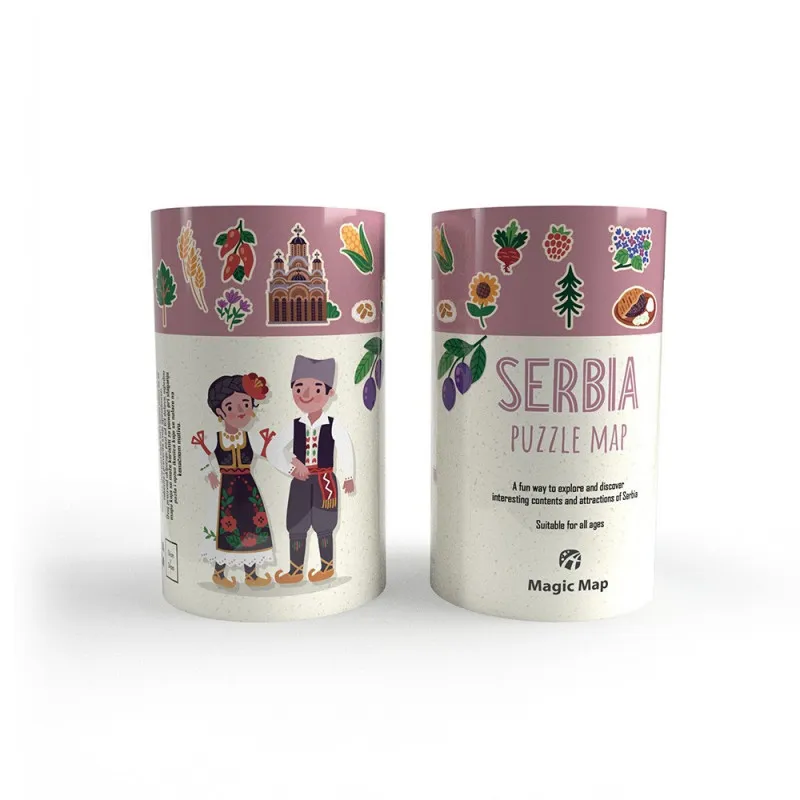 MAGIC MAP PIKTOGRAFSKA PUZZLE MAPA SRBIJE LATINICA 