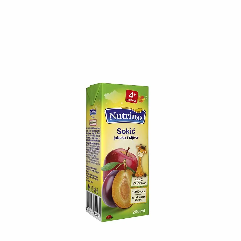 NUTRINO SOKIC JABUKA I SLJIVA 200ML 