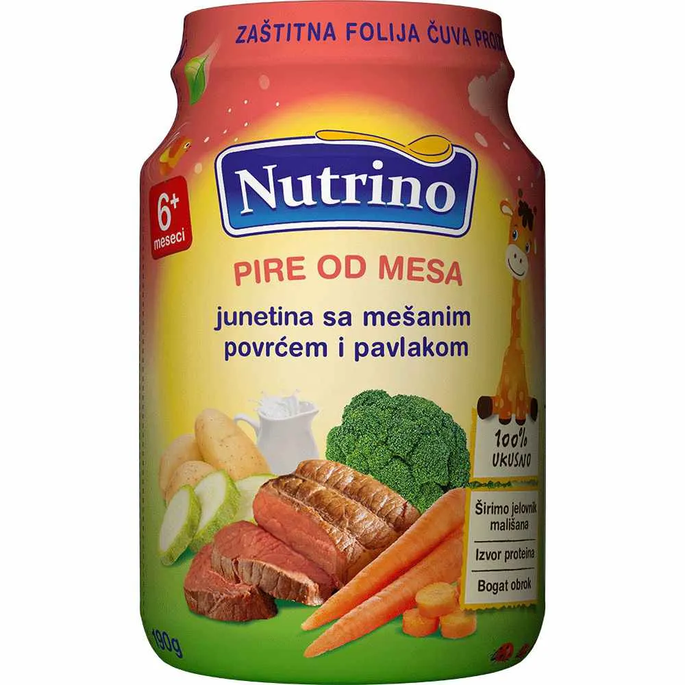 NUTRINO PIRE OD JUNETINE SA MESANIM POVRCEM I PAVLAKOM 190G 