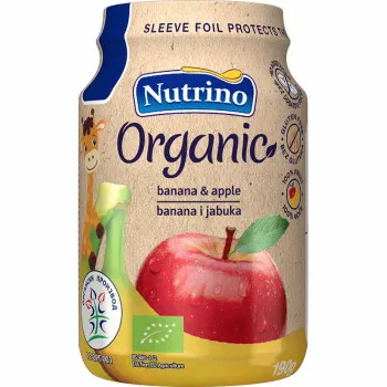 NUTRINO ORG PIRE OD VOCA BANANA JABUKA 190G 