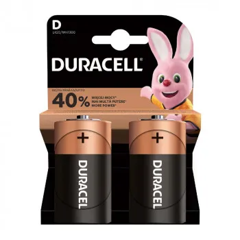 DURACELL BASIC D BATERIJA 2 KOM DURALOCK 