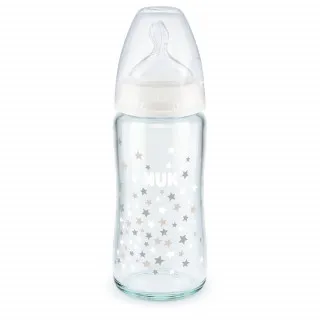NUK FLASICA STAKLENA 240 ML SILIKON S1
