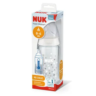 NUK FLASICA STAKLENA SA TERMO INDIKATOROM 240ML