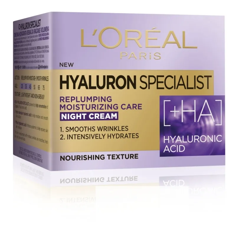 LOREAL PARIS HYALURON SPECIALIST NOCNA HIDRATANTNA KREMA ZA VRACANJE VOLUMENA 50