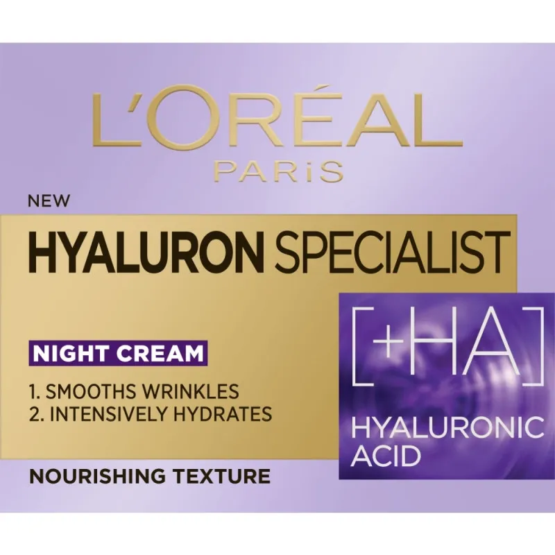 LOREAL PARIS HYALURON SPECIALIST NOCNA HIDRATANTNA KREMA ZA VRACANJE VOLUMENA 50