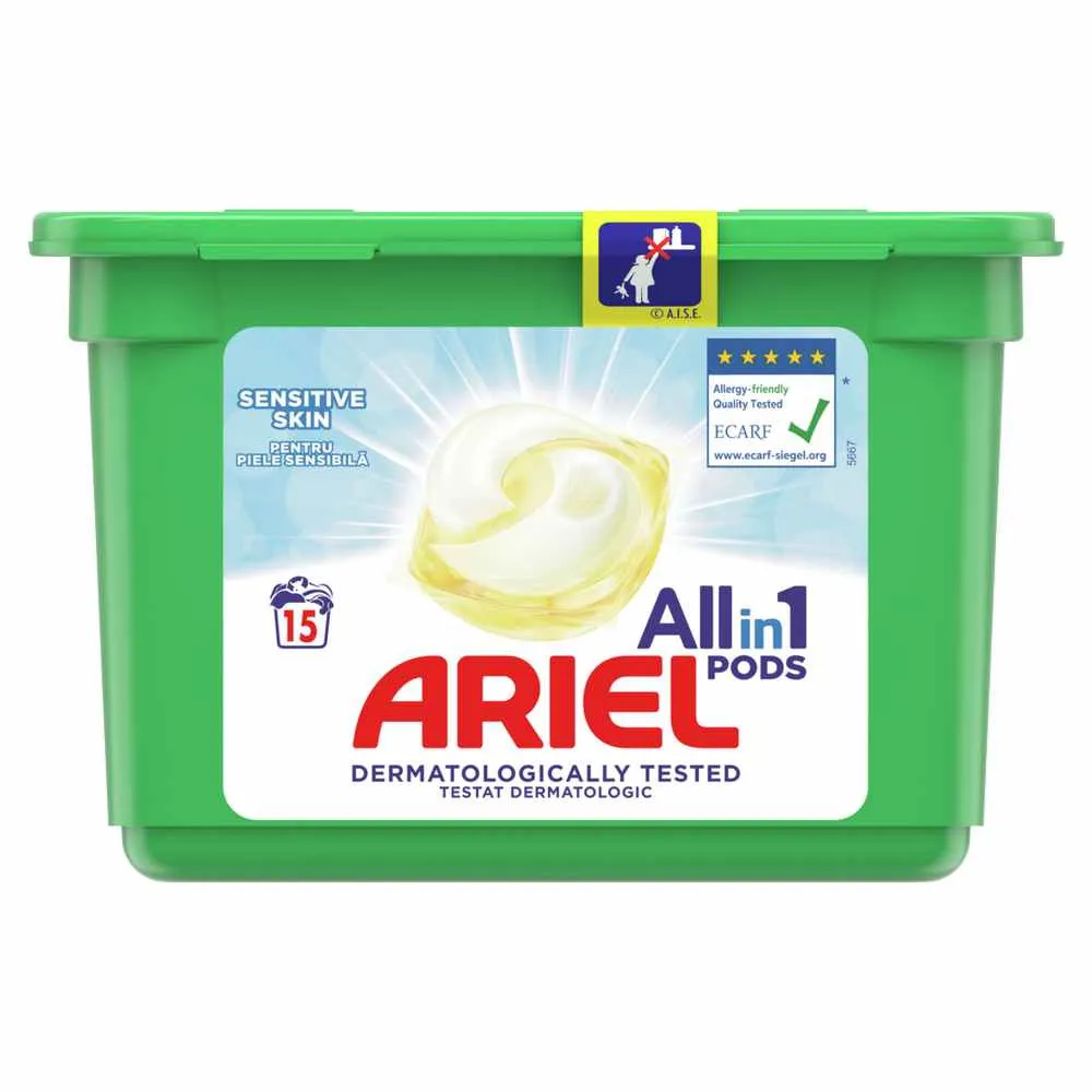 ARIEL KAPSULE ZA PRANJE VESA SENSITIVE 15KOM 