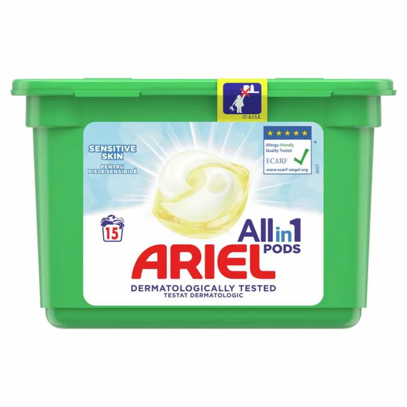 ARIEL KAPSULE ZA PRANJE VESA SENSITIVE 15KOM