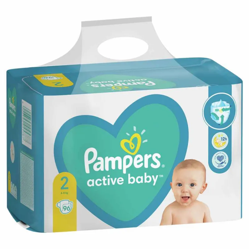 PAMPERS PELENE ACTIVE BABY GP MINI 2, 4-8KG, 96KOM
