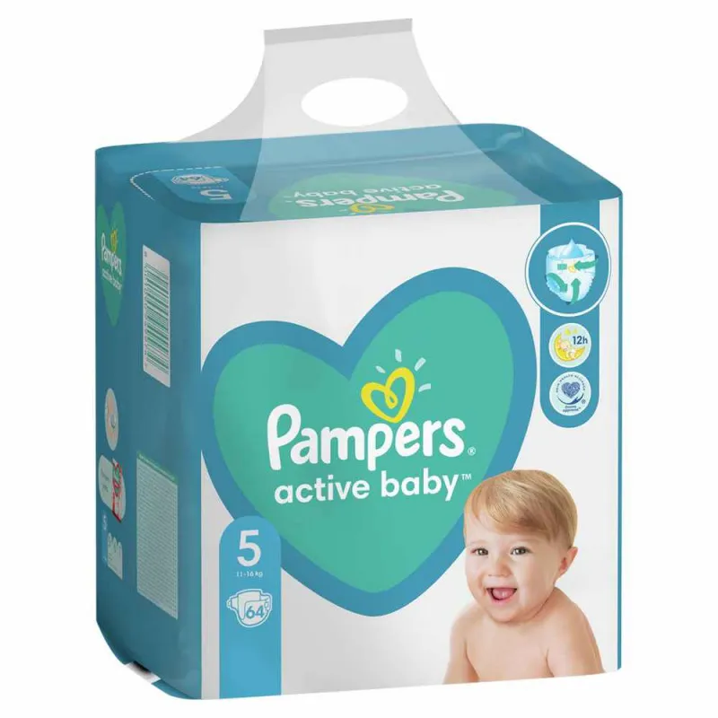 PAMPERS PELENE ACTIVE BABY GP JUNIOR 5, 11-16KG, 64KOM