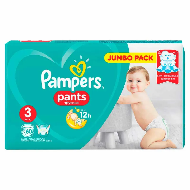 PAMPERS PELENE GACICE JP MIDI 3, 6-11KG, 60 KOM