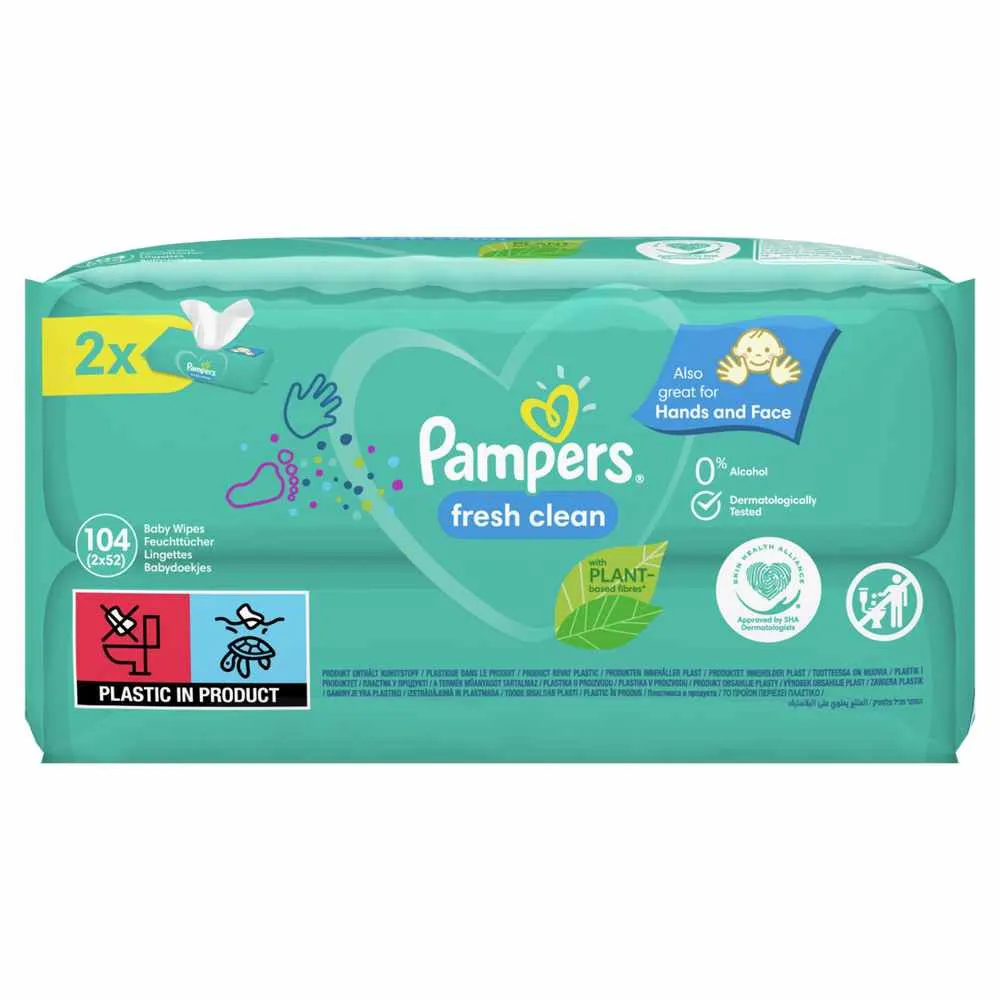 PAMPERS VLAZNE MARAMICE BABY FRESH DUO 2X52KOM 