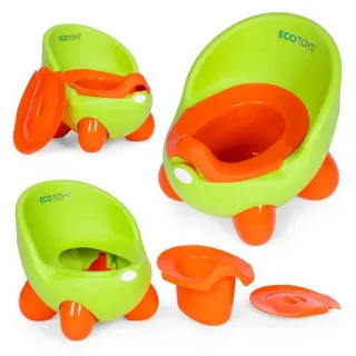 NOŠA ZA DECU SA UKLONIVIM UMETKOM I NEKLIZAJUĆIM NOGICAMA  ZELENA ECOTOYS 
