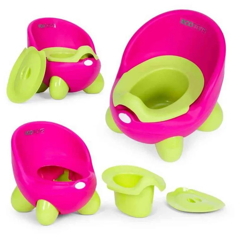NOŠA ZA DECU SA UKLONIVIM UMETKOM I NEKLIZAJUĆIM NOGICAMA  ROZE   ZELENA ECOTOYS 