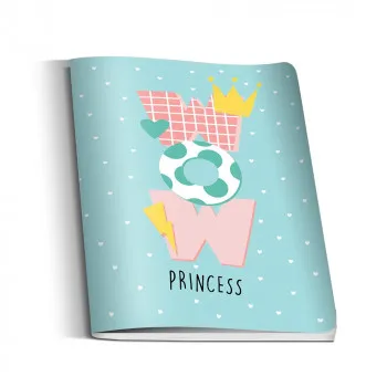 SAVPO SVESKA A5 COOL PRINCESS MEK POVEZ UV LAK LINIJA 