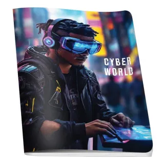 SAVPO SVESKA A4 CYBER WORLD MEK POVEZ KVADRAT