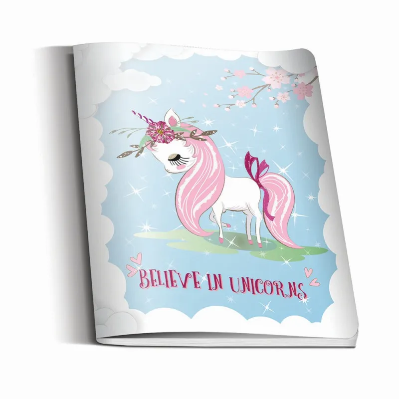 SVESKA MEK POVEZ A5 KVADRATIĆI UNICORNS