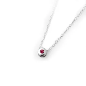 SILVER LINE OGRLICA SA RUBI KAMENOM 