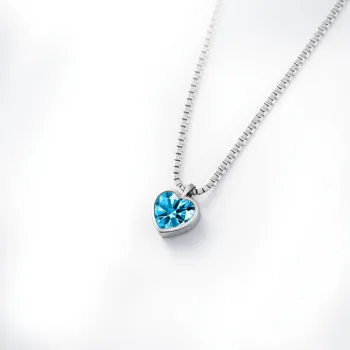 SILVER LINE OGRLICA PLAVO KRISTALNO SRCE