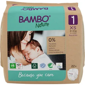 BAMBO PELENE NATURE ECO-FRIENDLY 1, 2-4KG, 22KOM 