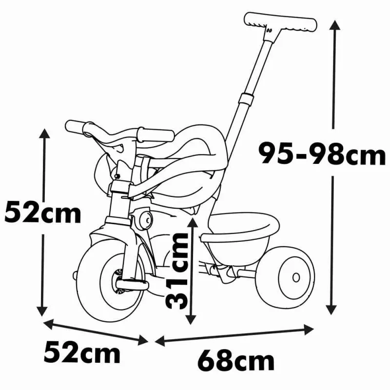 SMOBY TRICIKL COMFORT ROZE 