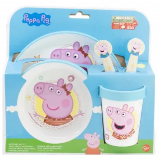 STOR NON SLIP SET ZA RUCANJE 5 DELOVA PEPPA PIG 
