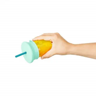 BOON SILIKONSKA FLASICA TEAL ORANGE YELLOW