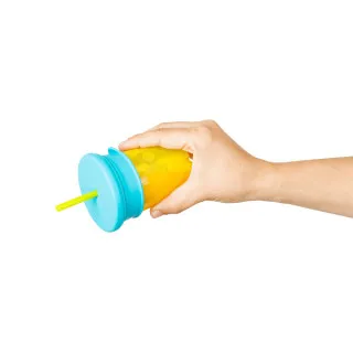 BOON SILIKONSKECASE I SLAMKE TEAL ORANGE YELLOW 