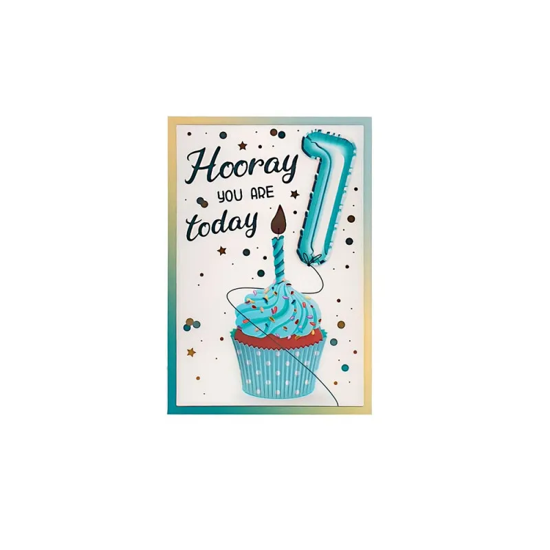 CESTITKA 3D HOOREY HOORAY YOU ARE 1 TODAY (BOY)