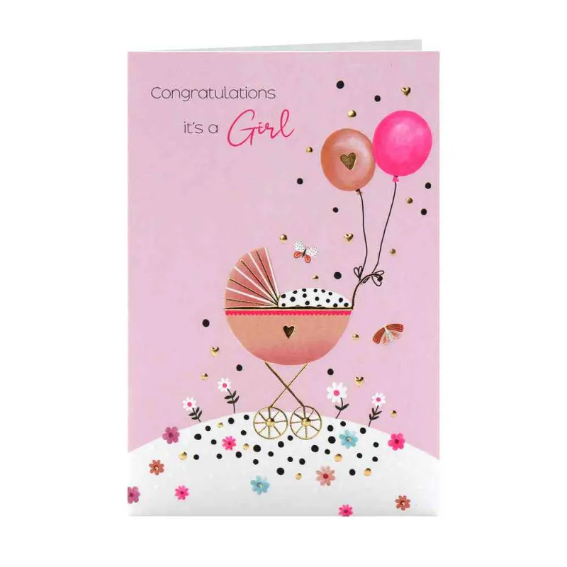 ČESTITKA CONGRATULATION IT`S A GIRL 