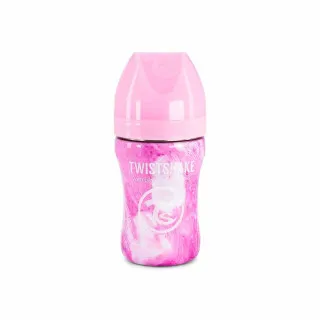 TWISTSHAKE ANTI-COLIC FLASICA / NERDJAJUCI CELIK 260ML MARBLE PINK