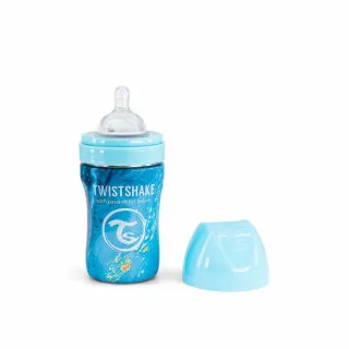 TWISTSHAKE ANTI-COLIC FLASICA / NERDJAJUCI CELIK 260ML MARBLE BLUE