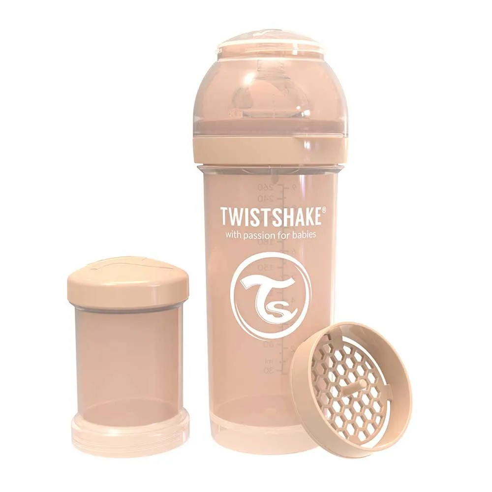 TWISTSHAKE FLAŠICA ZA BEBE 260ML PASTEL BEIGE