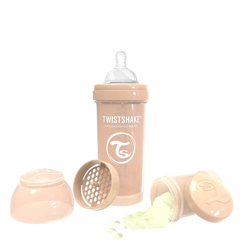 TWISTSHAKE FLAŠICA ZA BEBE 260ML PASTEL BEIGE