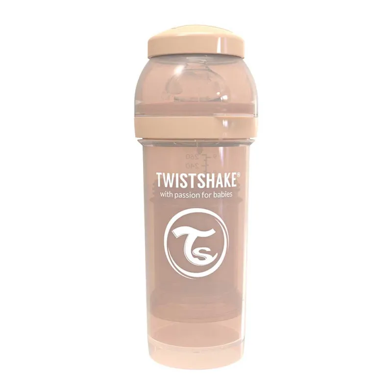 TWISTSHAKE FLAŠICA ZA BEBE 260ML PASTEL BEIGE 