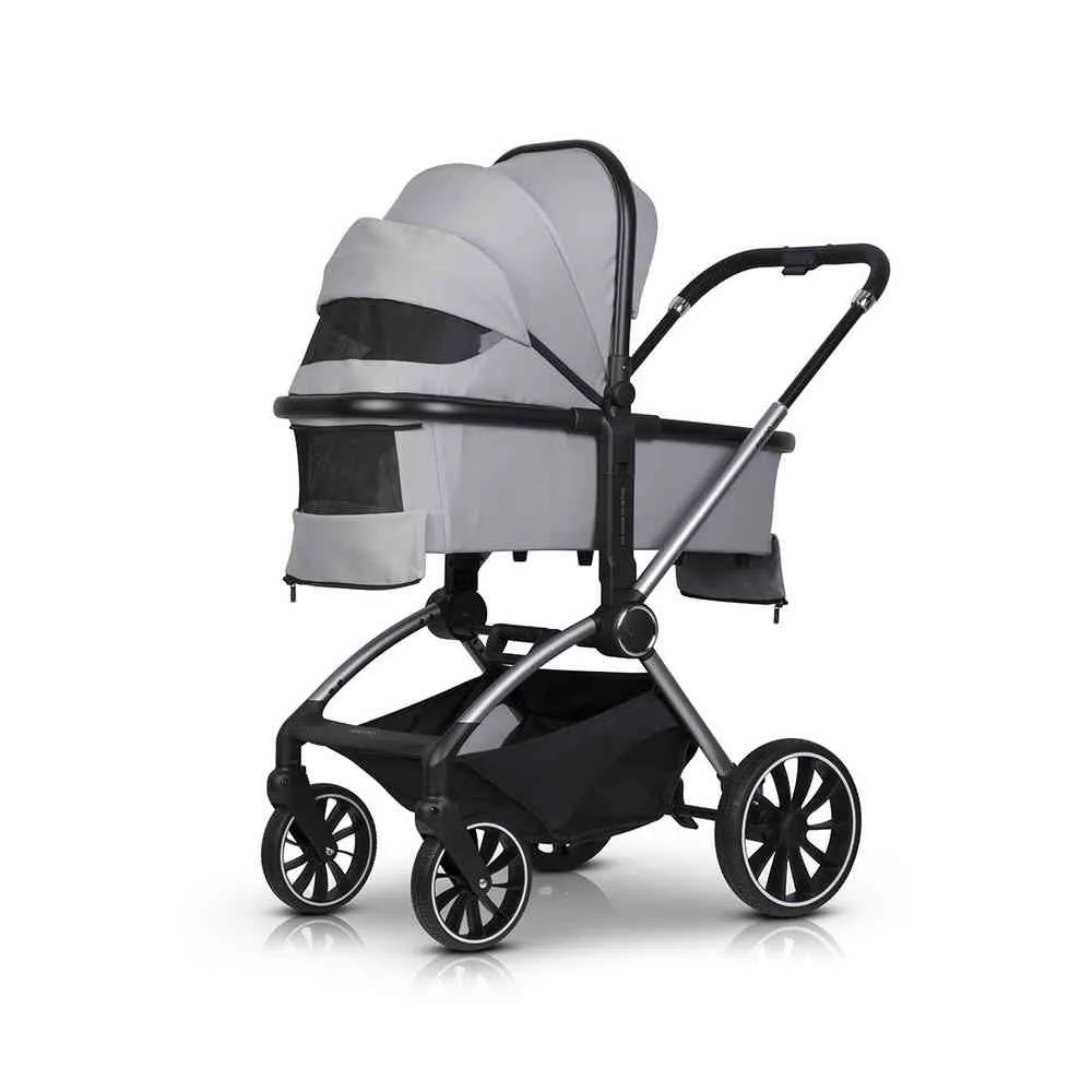EUROCART EASY GO GIRO 2U1 KOLICA ZA BEBE CLOUDY GREY 