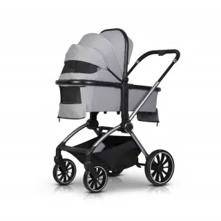 EUROCART EASY GO GIRO 2U1 KOLICA ZA BEBE CLOUDY GREY 