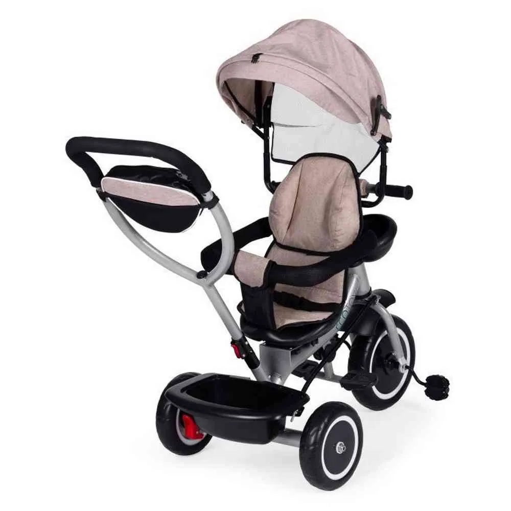 2U1 TRICIKL SA ROTIRAJUĆIM SEDIŠTEM I SKLOPIVOM TENDOM BEIGE ECOTOYS 