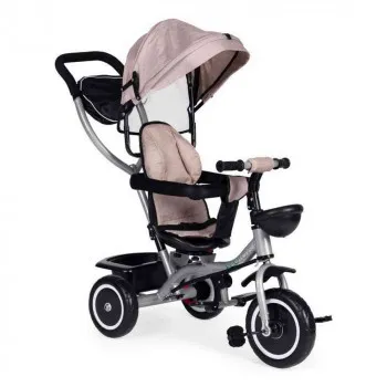 2U1 TRICIKL SA ROTIRAJUĆIM SEDIŠTEM I SKLOPIVOM TENDOM BEIGE ECOTOYS 